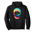 Funny Skull Tie Dye Psychedelic Hippie 60S Hoodie - Trendy Graphic Unisex - T-Shirt, Sweatshirt, Hoodie