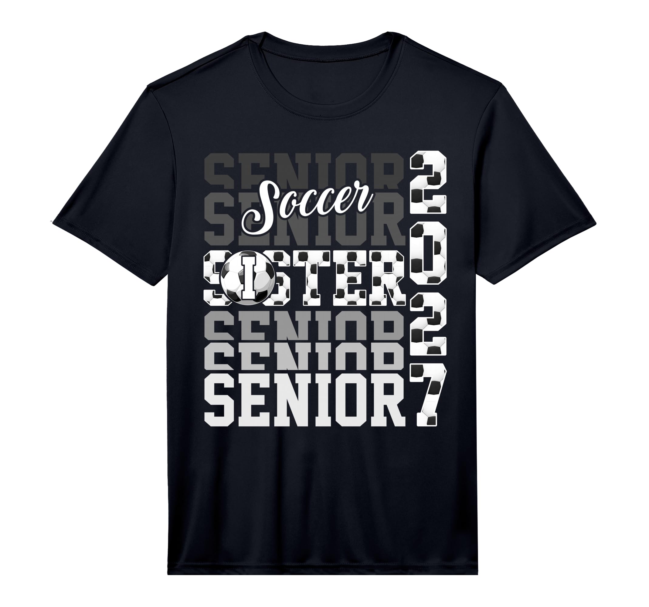 Senior 2027 Soccer Sister Proud T-Shirt - Fun Novelty Design Men Women - T-Shirt, Sweatshirt, Hoodie