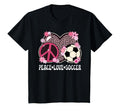 Peace Love Soccer Lover Leopard Soccer T-Shirt - Novelty Apparel for Adults - T-Shirt, Sweatshirt, Hoodie