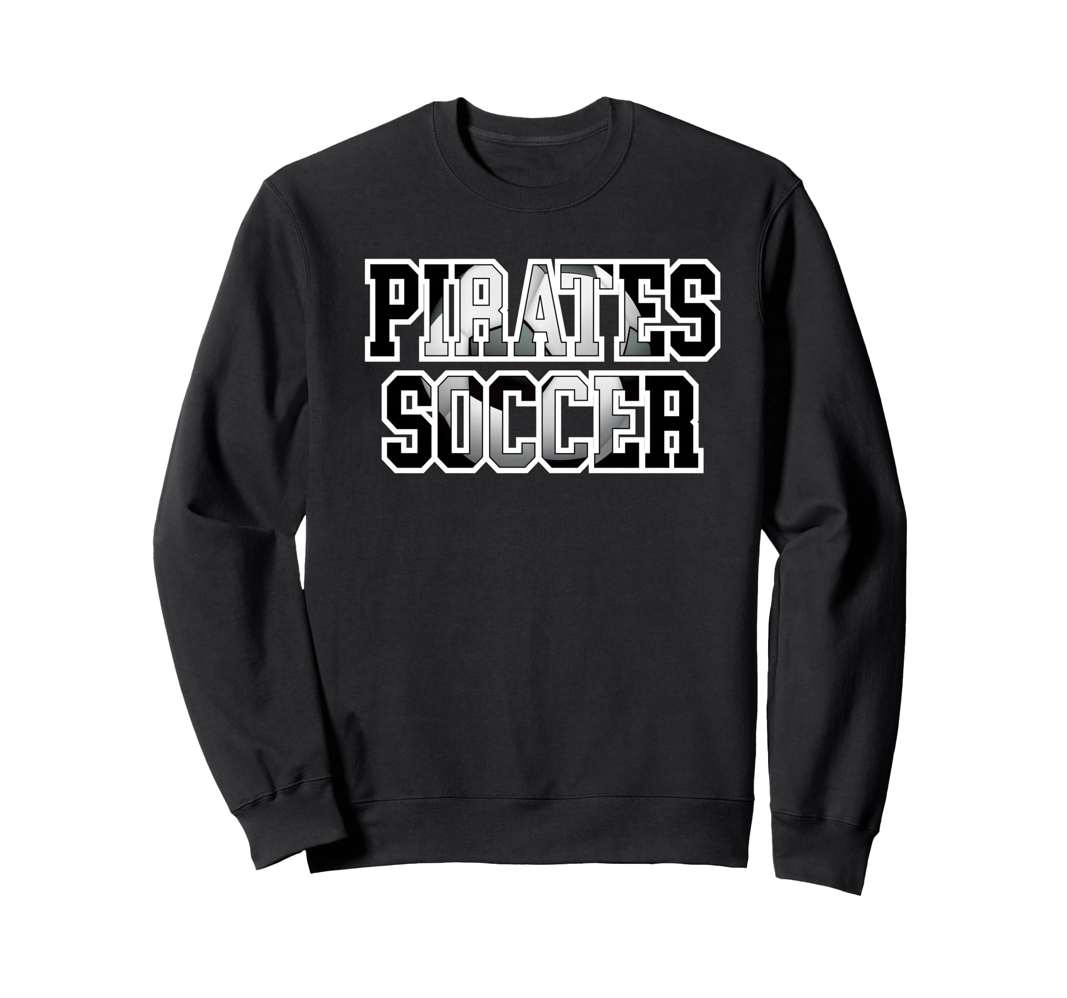 Pirates Soccer Ball School Spirit Sweatshirt - Trendy Graphic Men Women - T-Shirt, Sweatshirt, Hoodie