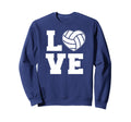 Love Volleyball Sweatshirt - Minimalist Print for Adults - T-Shirt, Sweatshirt, Hoodie