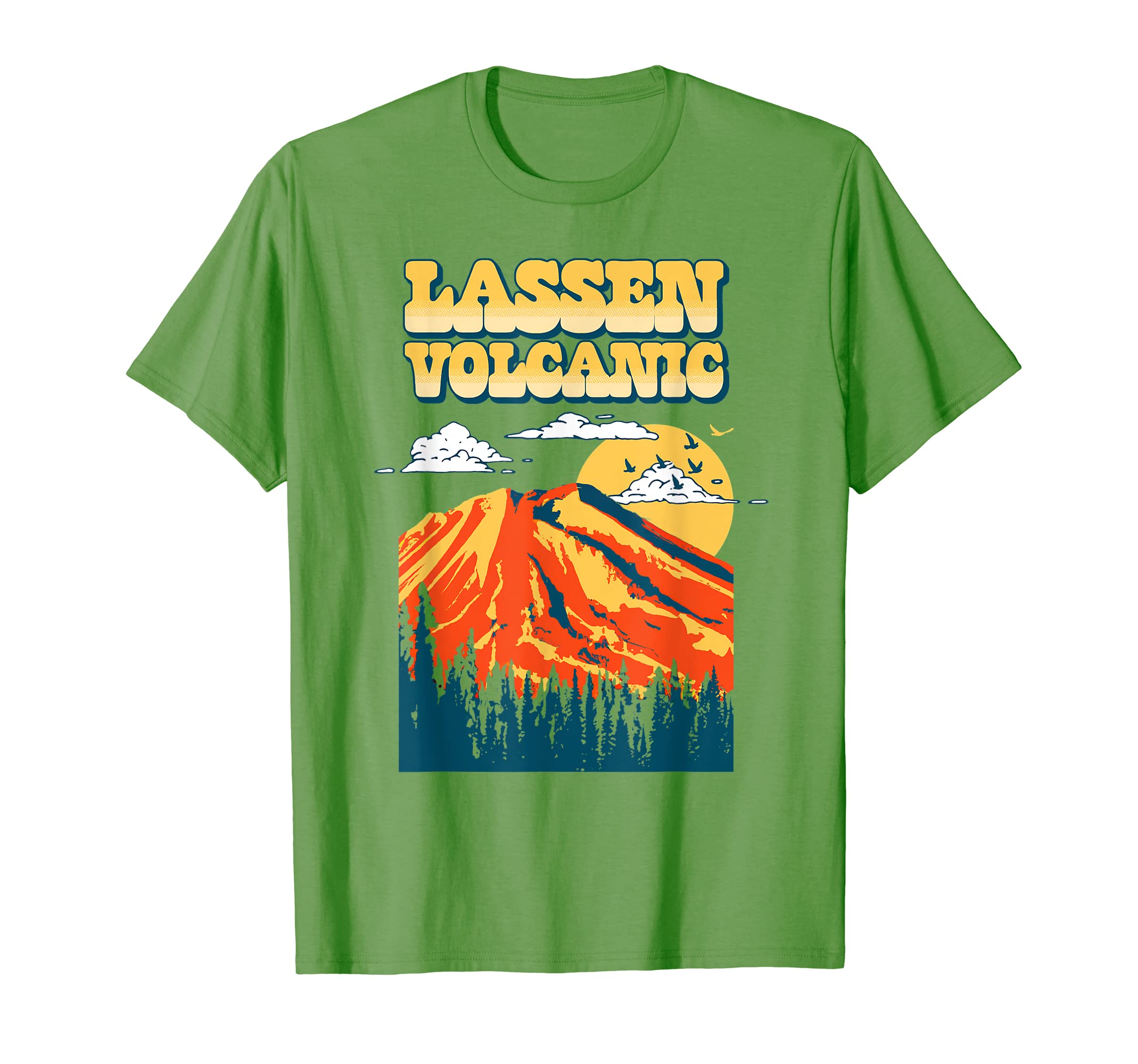 Lassen Volcanic National Park Wpa T-Shirt - Custom Art Print Men Women - T-Shirt, Sweatshirt, Hoodie