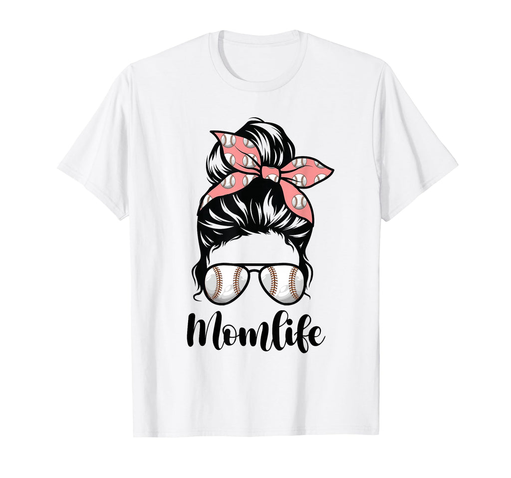 Mom Life Messy Bun Lovers Mother T-Shirt - Aesthetic Graphic Men Women - T-Shirt, Sweatshirt, Hoodie