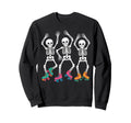 Dancing Skeleton Roller Skate Sweatshirt - Minimalist Print for Adults - T-Shirt, Sweatshirt, Hoodie