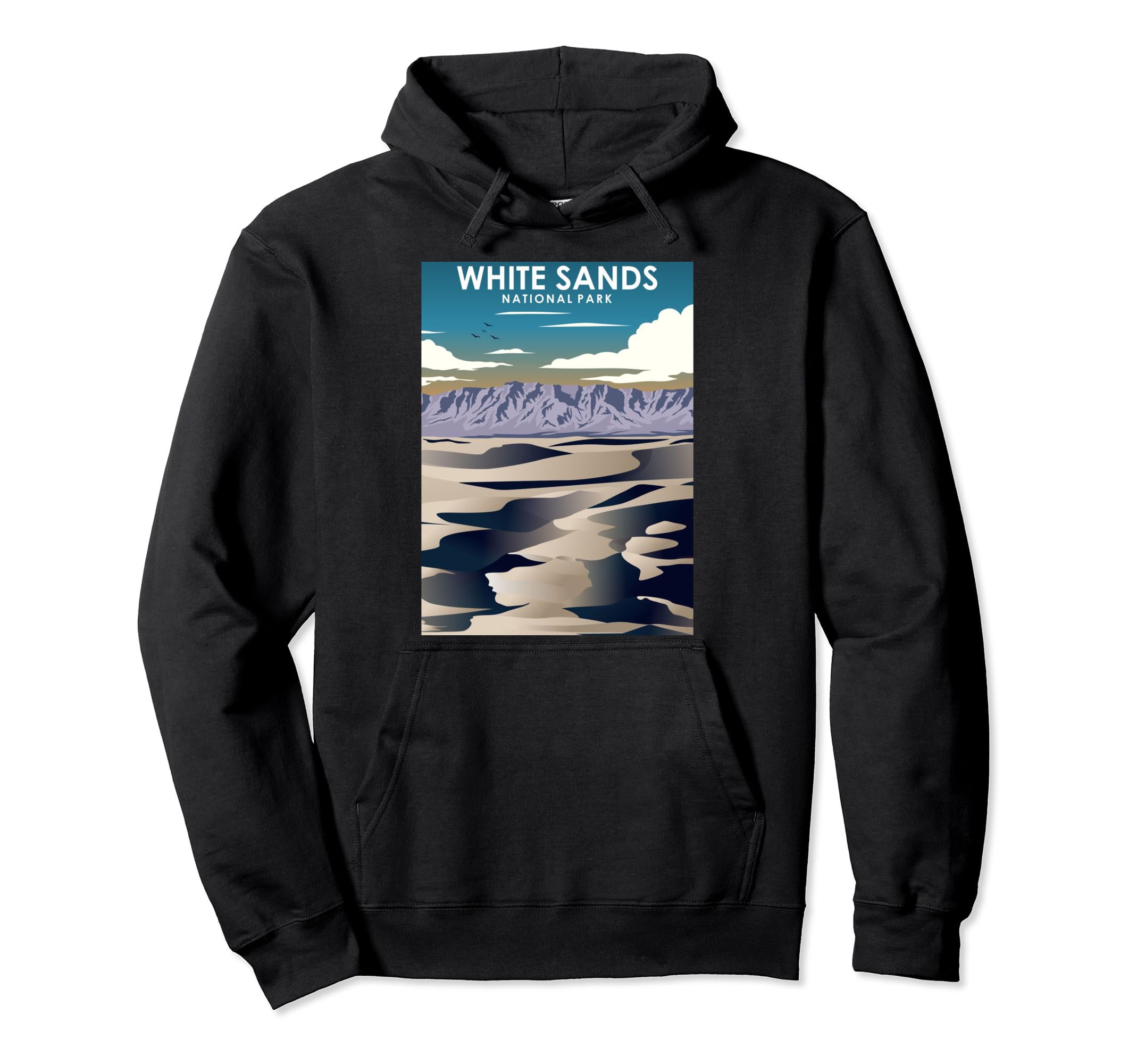 White Sands National Park New Mexico Hoodie - Novelty Apparel for Adults - T-Shirt, Sweatshirt, Hoodie