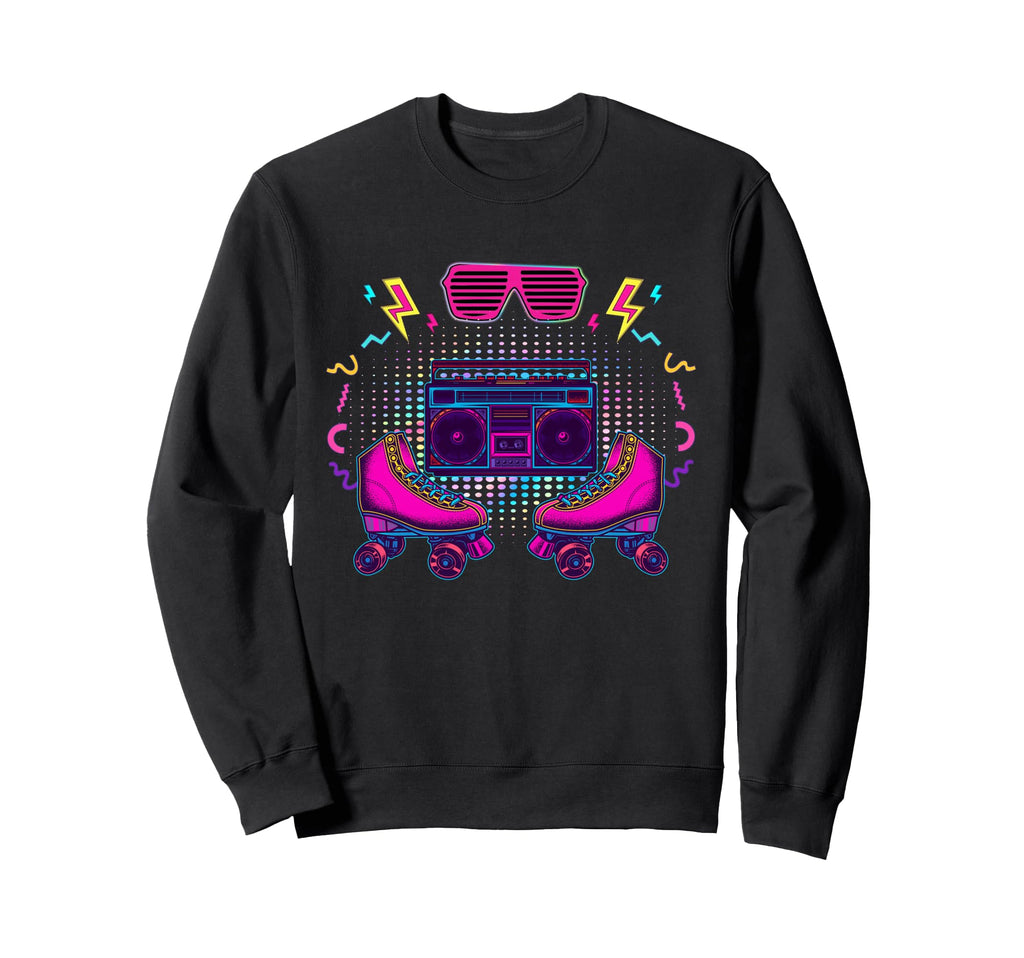 Rollerskates Funny 80S Roller Disco Sweatshirt - Trendy Graphic for Adults - T-Shirt, Sweatshirt, Hoodie