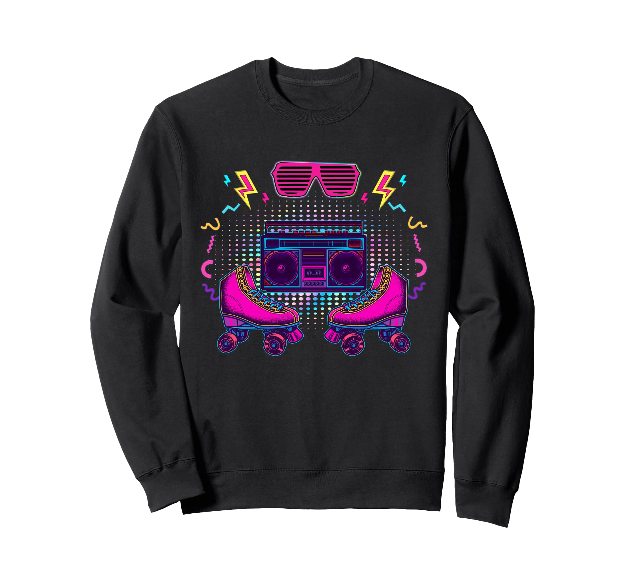 Rollerskates Funny 80S Roller Disco Sweatshirt - Trendy Graphic for Adults - T-Shirt, Sweatshirt, Hoodie