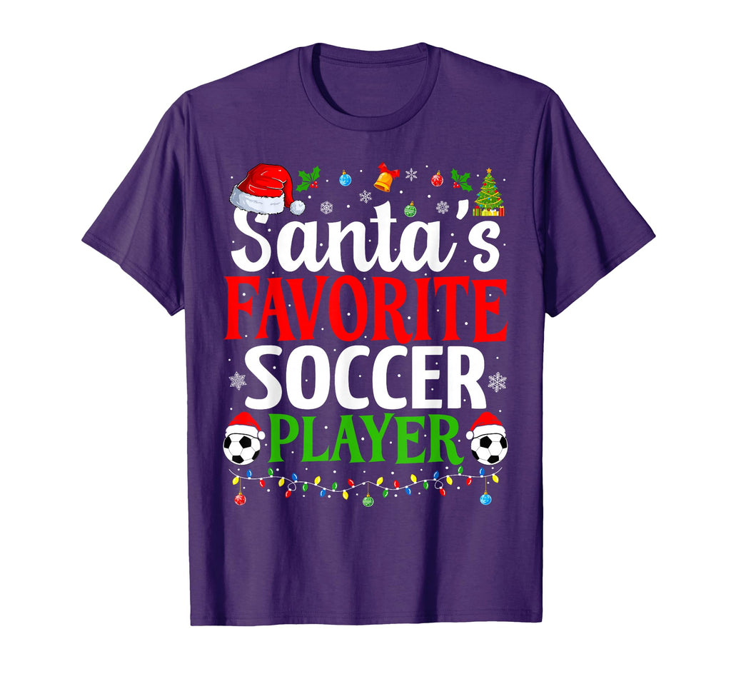 Santas Favorite Soccer Player Funny T-Shirt - Custom Art Print Unisex - T-Shirt, Sweatshirt, Hoodie