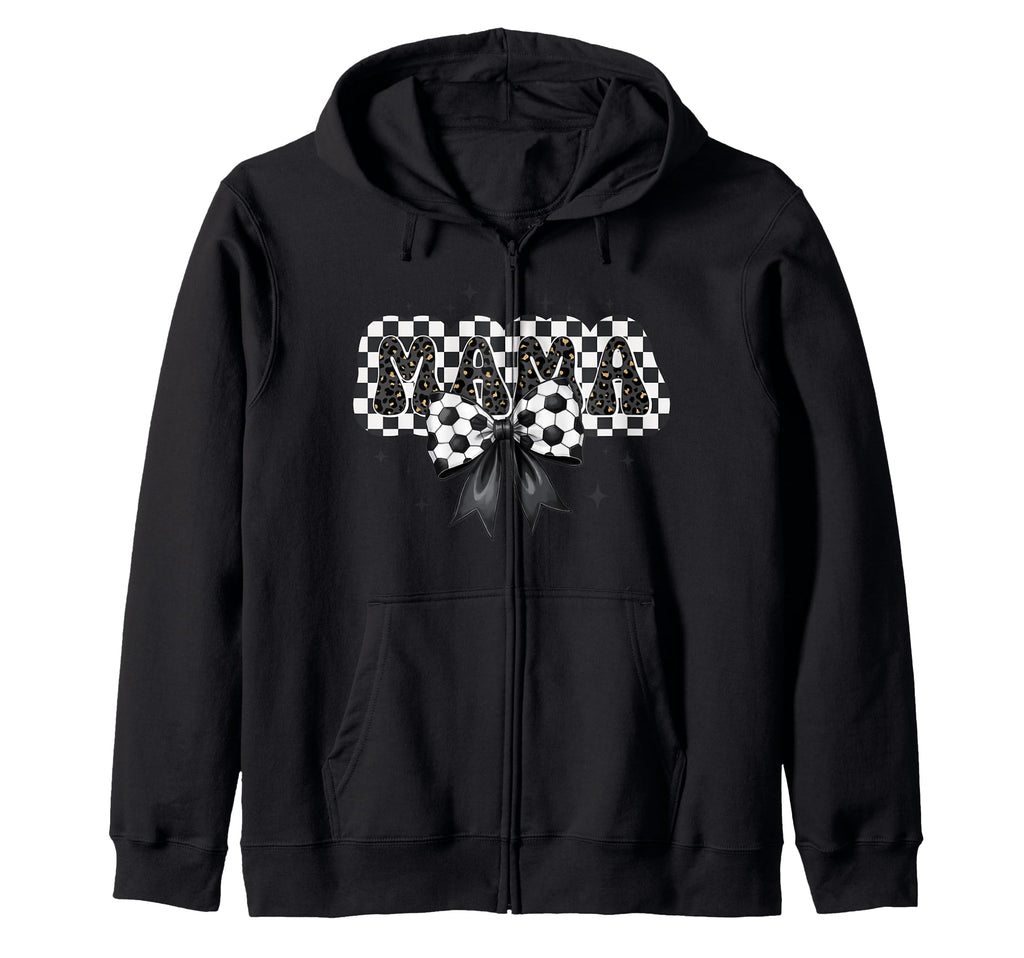 Soccer Mama Bow Mom Mommy Mother Gift Hoodie - Unique Graphic for Adults - T-Shirt, Sweatshirt, Hoodie