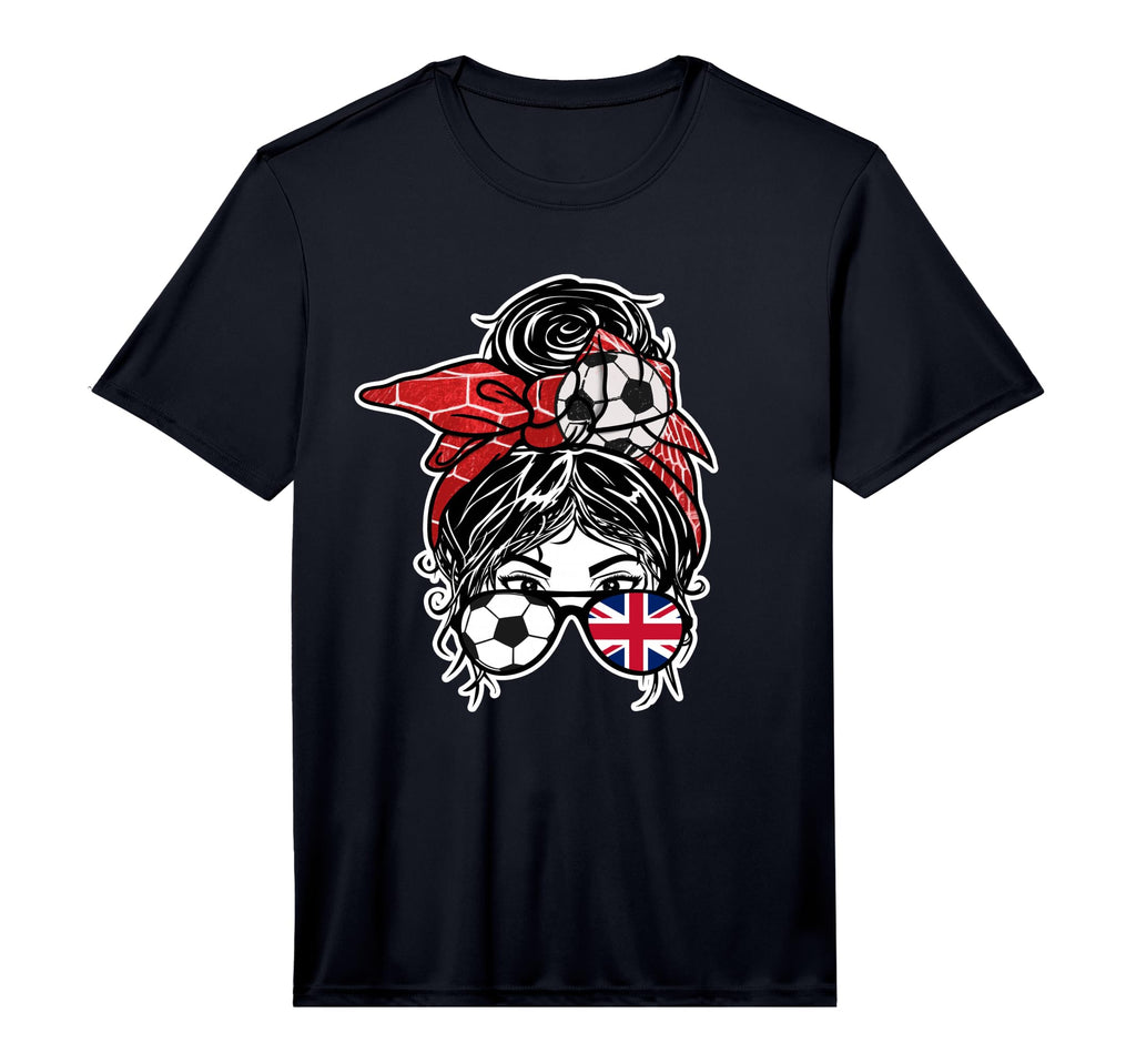 Messy Bun Hair British Soccer T-Shirt - Casual Everyday Wear for Adults - T-Shirt, Sweatshirt, Hoodie