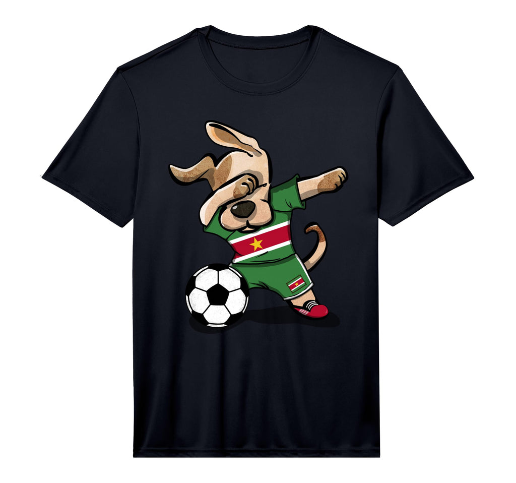 Dabbing Dog Suriname Soccer Fans Jersey T-Shirt - Graphic Print Men Women - T-Shirt, Sweatshirt, Hoodie