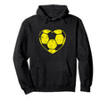 Soccer Ball Shaped Heart Mom Fan Hoodie - Custom Art Print for Adults - T-Shirt, Sweatshirt, Hoodie