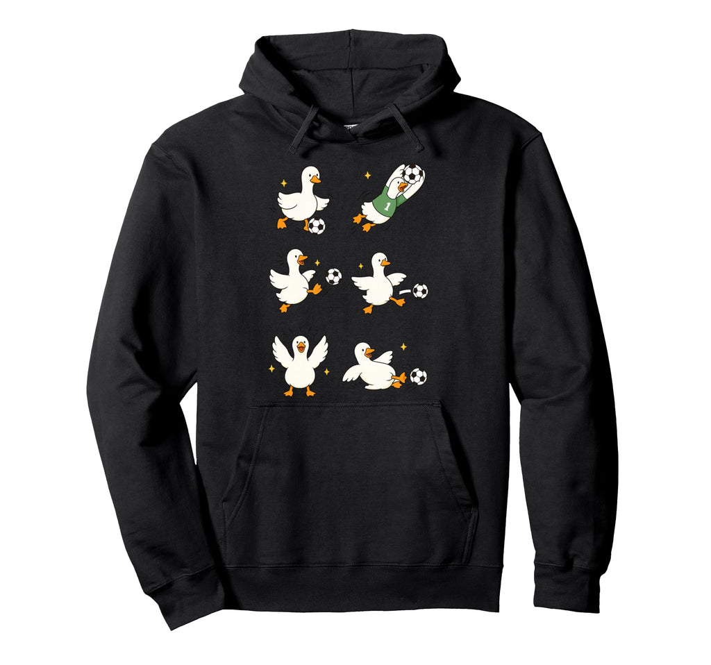 Silly Goose Playing Soccer Player Hoodie - Casual Everyday Wear Unisex - T-Shirt, Sweatshirt, Hoodie
