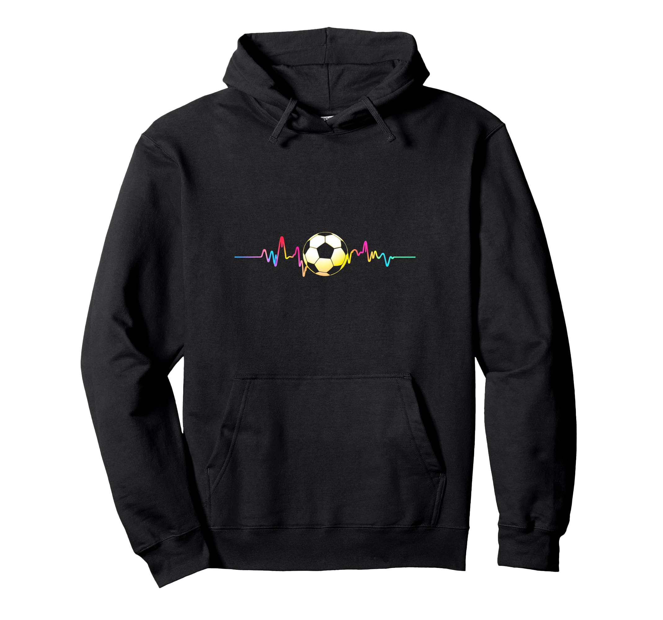 Soccer Heartbeat Hoodie - Custom Art Print for Adults - T-Shirt, Sweatshirt, Hoodie