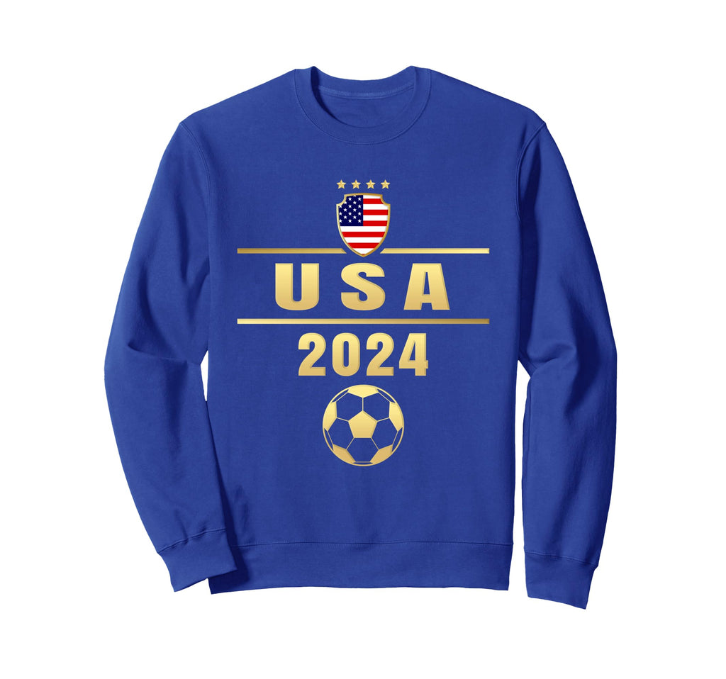 American Flag Soccer Soccer 2024 Sweatshirt - Fun Novelty Design Unisex - T-Shirt, Sweatshirt, Hoodie