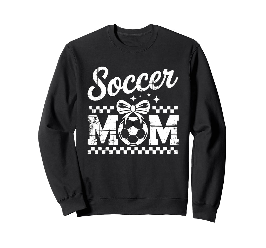 Soccer Mom Checker Pattern Ball Sweatshirt - Minimalist Print for Adults - T-Shirt, Sweatshirt, Hoodie