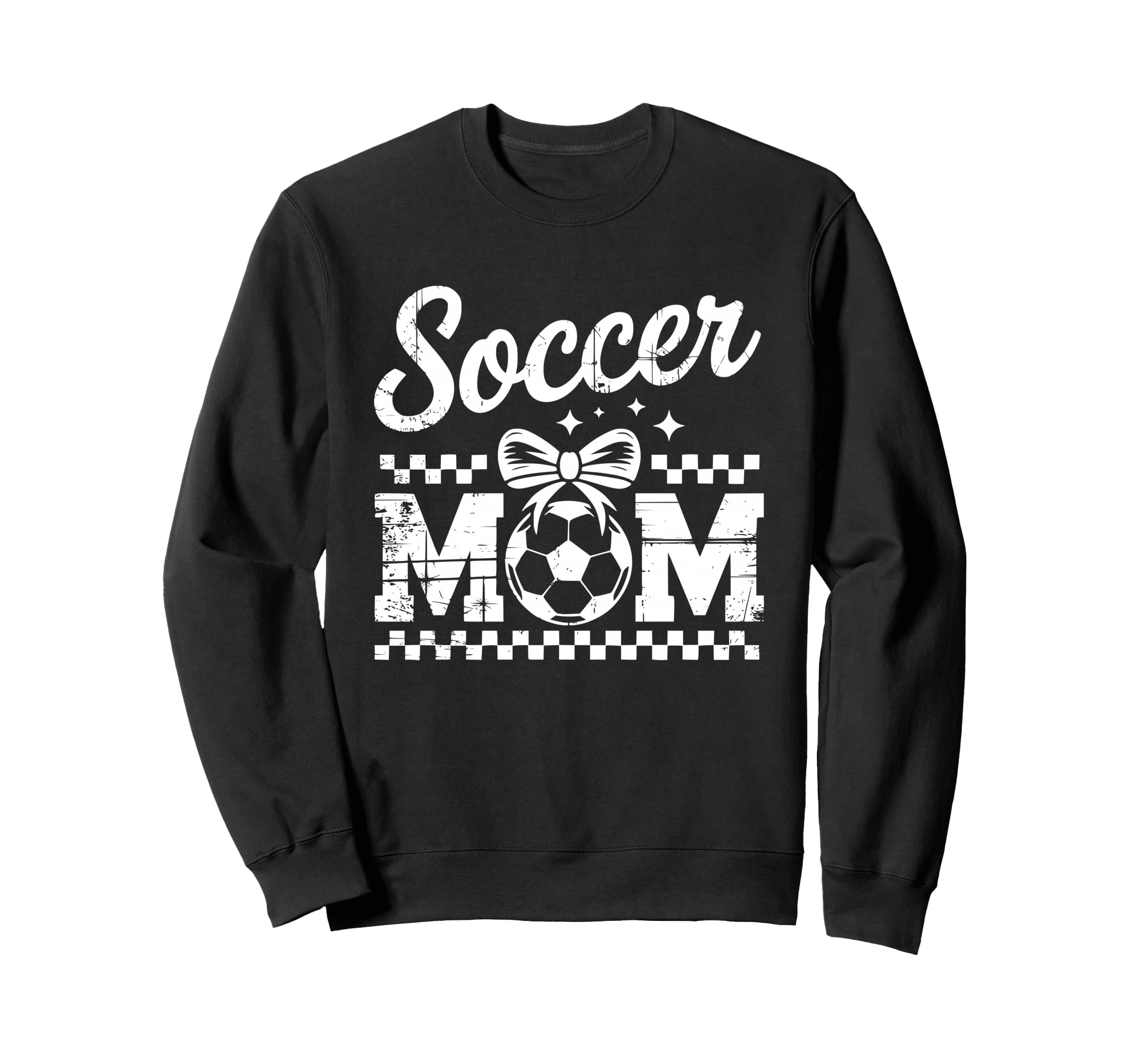 Soccer Mom Checker Pattern Ball Sweatshirt - Custom Art Print for Adults - T-Shirt, Sweatshirt, Hoodie