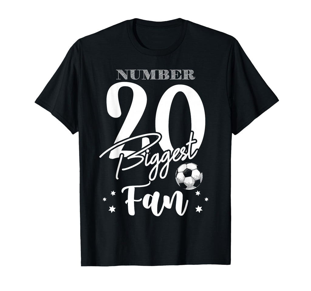 Number 20 Biggest Fan Soccer Player T-Shirt - Minimalist Print for Adults - T-Shirt, Sweatshirt, Hoodie