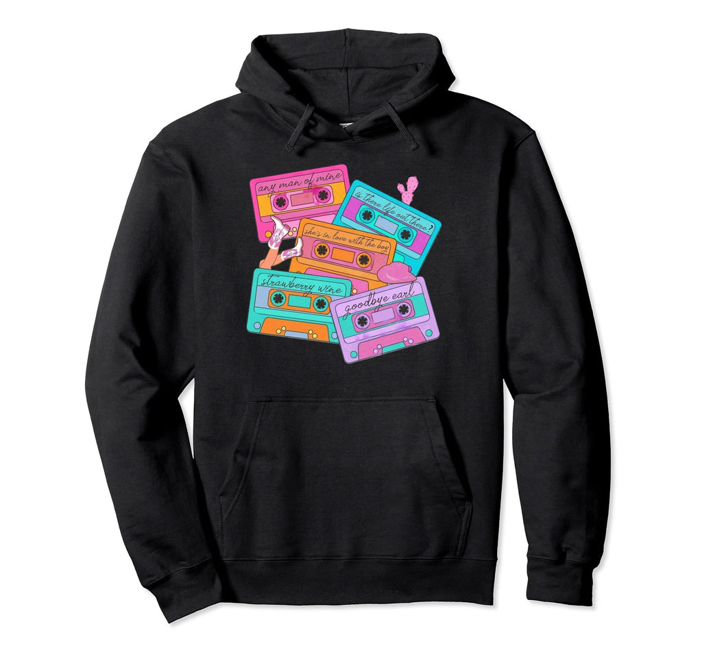 90S Country Cassette Tapes Western Hoodie - Fun Novelty Design for Adults - T-Shirt, Sweatshirt, Hoodie