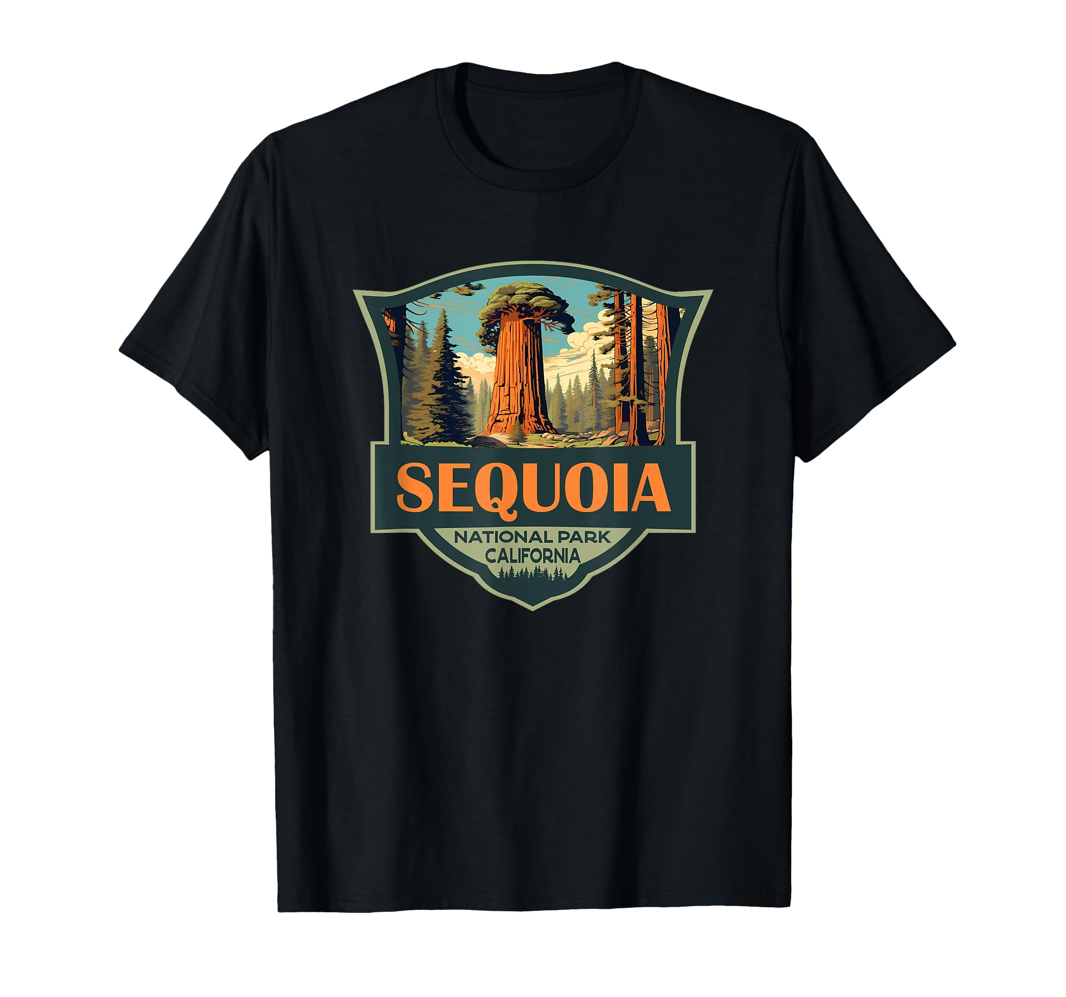 Sequoia National Park Illustration T-Shirt - Novelty Apparel for Adults - T-Shirt, Sweatshirt, Hoodie