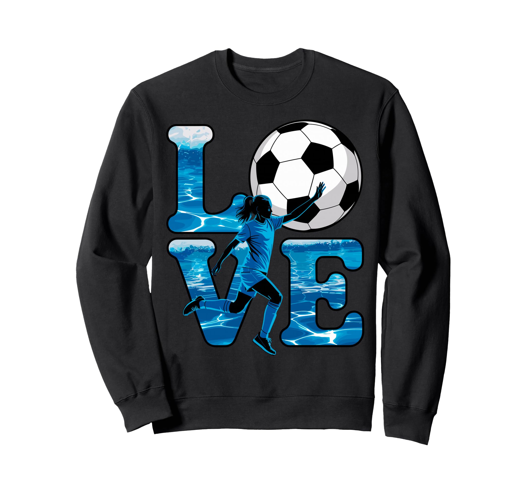 I Love Soccer Goalie Player Fan Sweatshirt - Minimalist Print for Adults - T-Shirt, Sweatshirt, Hoodie