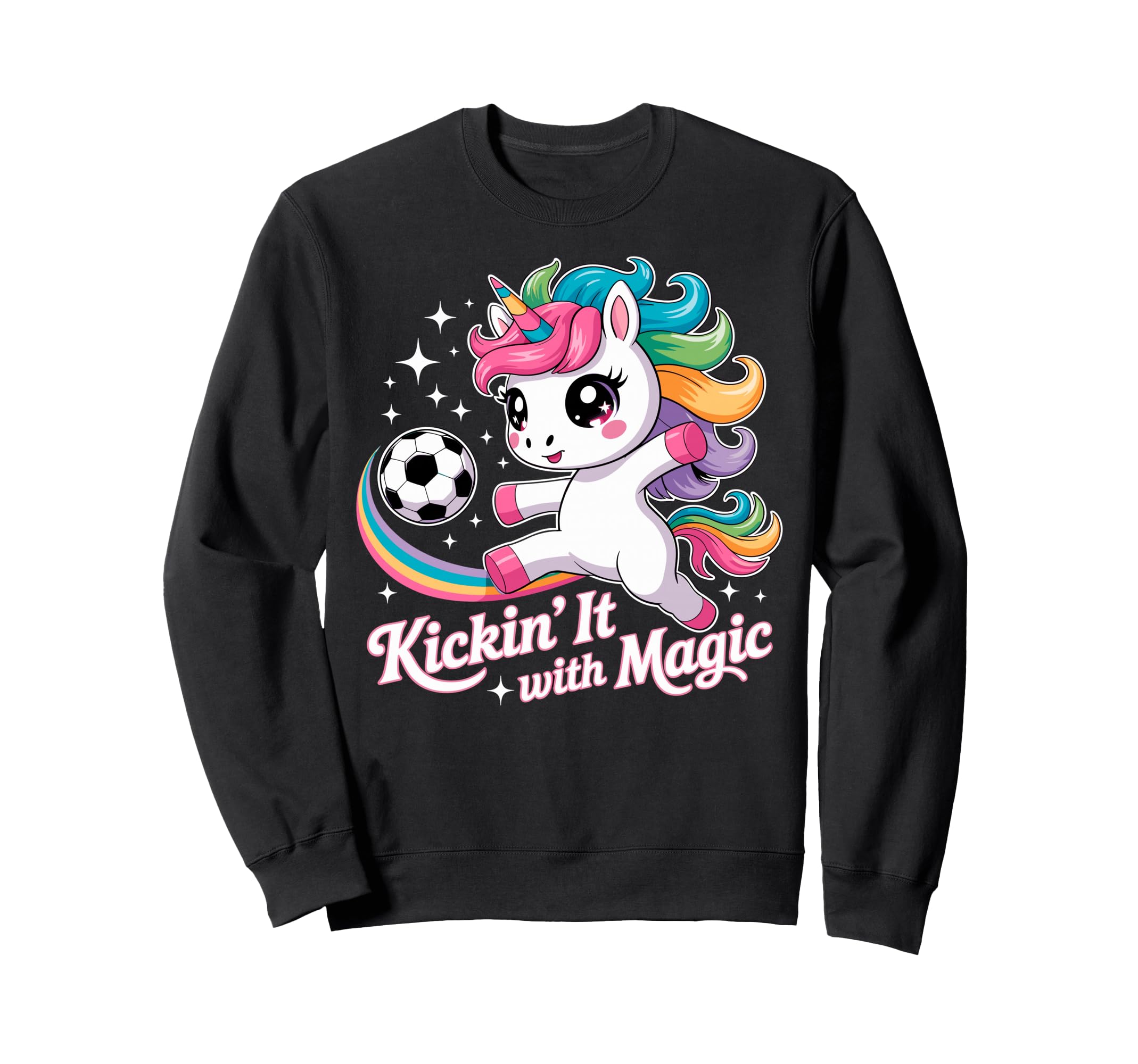 Unicorn Soccer Goalie Player Kickin It Sweatshirt - Unique Graphic Unisex - T-Shirt, Sweatshirt, Hoodie