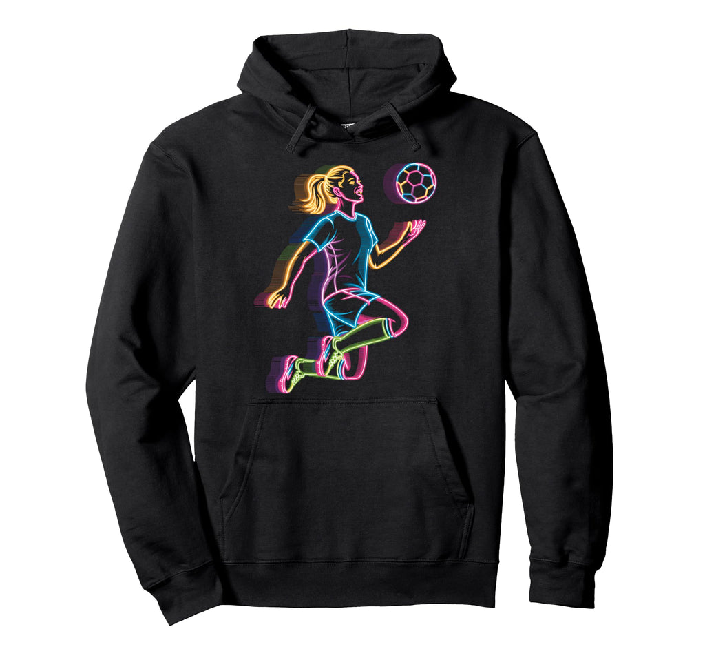 Colorful Funny Soccer Fan Dad Mom Game Hoodie - Minimalist Print Men Women - T-Shirt, Sweatshirt, Hoodie