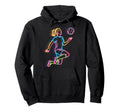 Colorful Funny Soccer Fan Dad Mom Game Hoodie - Minimalist Print Men Women - T-Shirt, Sweatshirt, Hoodie