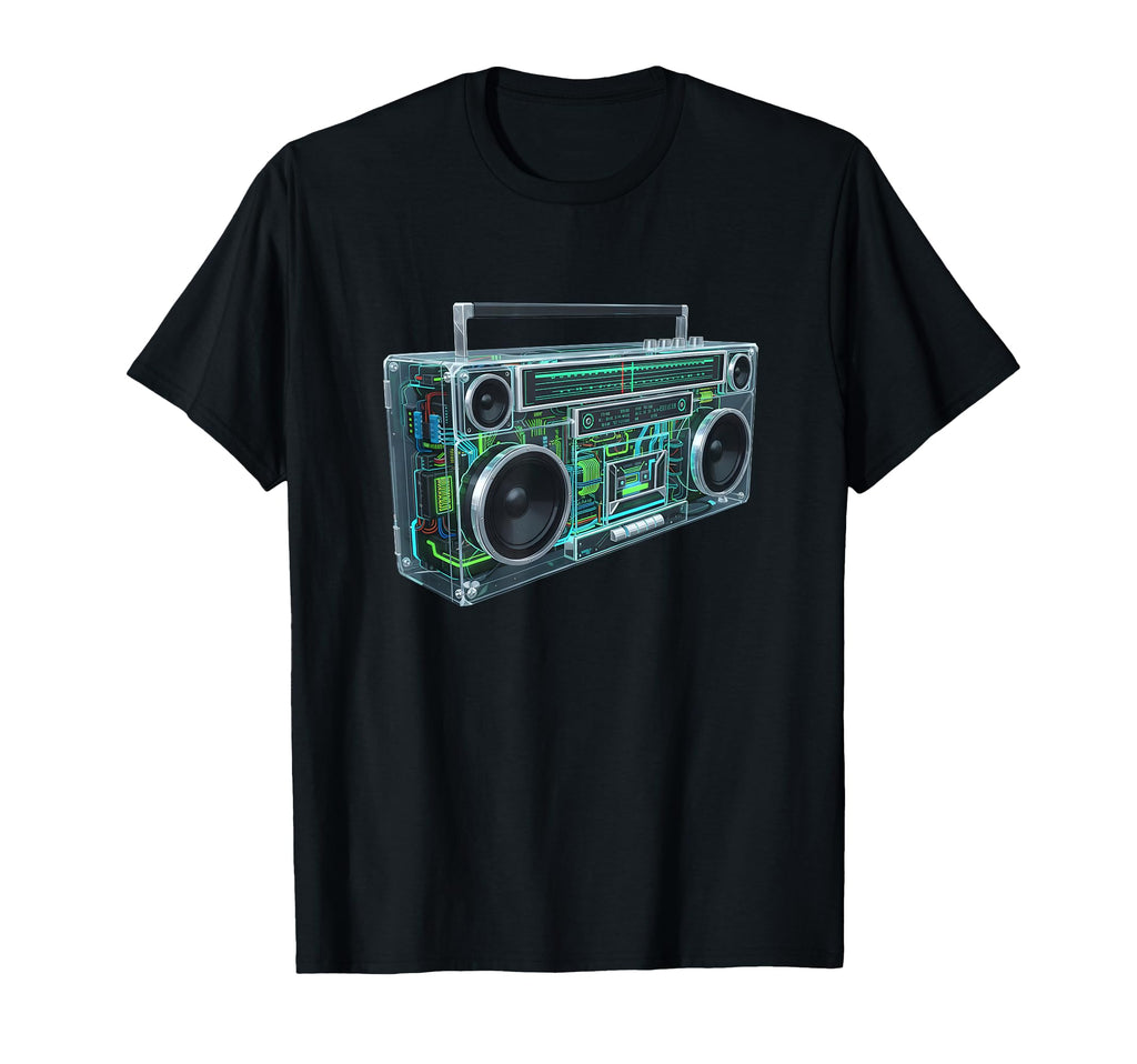 Boombox Old School Cassette Tape T-Shirt - Graphic Print Unisex - T-Shirt, Sweatshirt, Hoodie