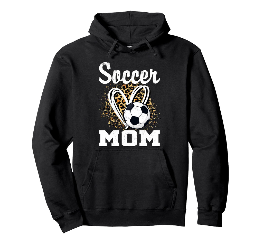 Soccer Mom Leopard Heart Hoodie - Fun Novelty Design for Adults - T-Shirt, Sweatshirt, Hoodie