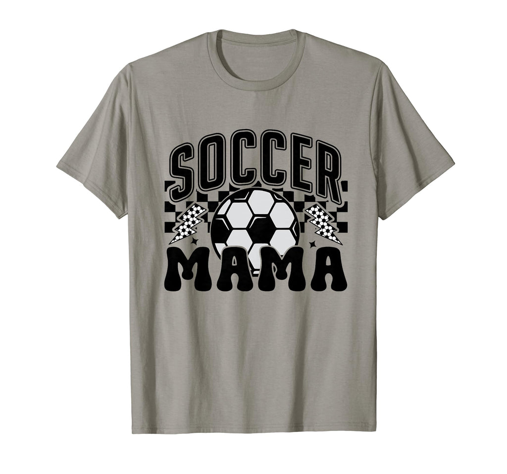 Games Day Checkered Soccer Mama Soccer Mom T-Shirt - Graphic Print Unisex - T-Shirt, Sweatshirt, Hoodie