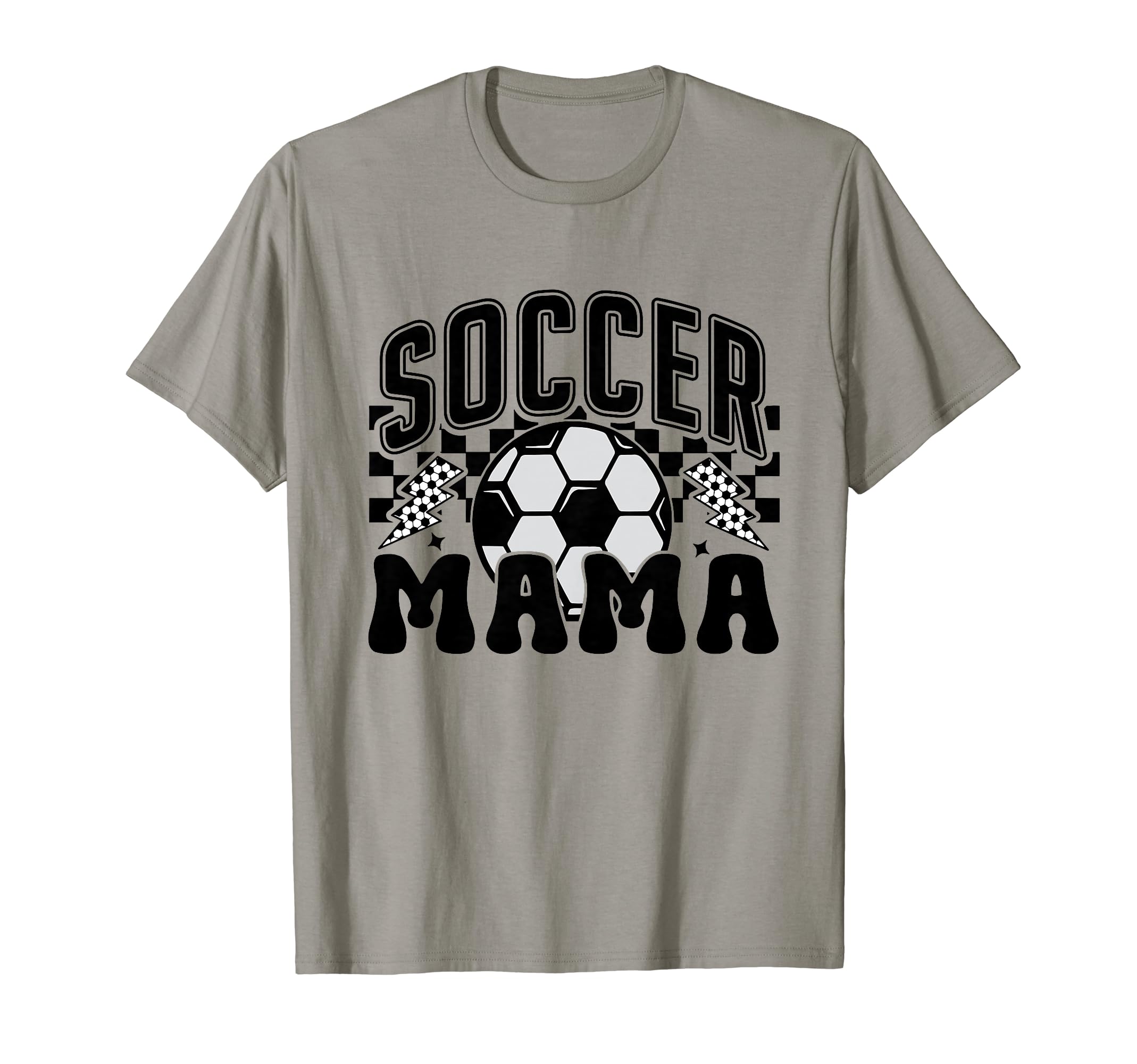 Games Day Checkered Soccer Mama Soccer Mom T-Shirt - Graphic Print Unisex - T-Shirt, Sweatshirt, Hoodie