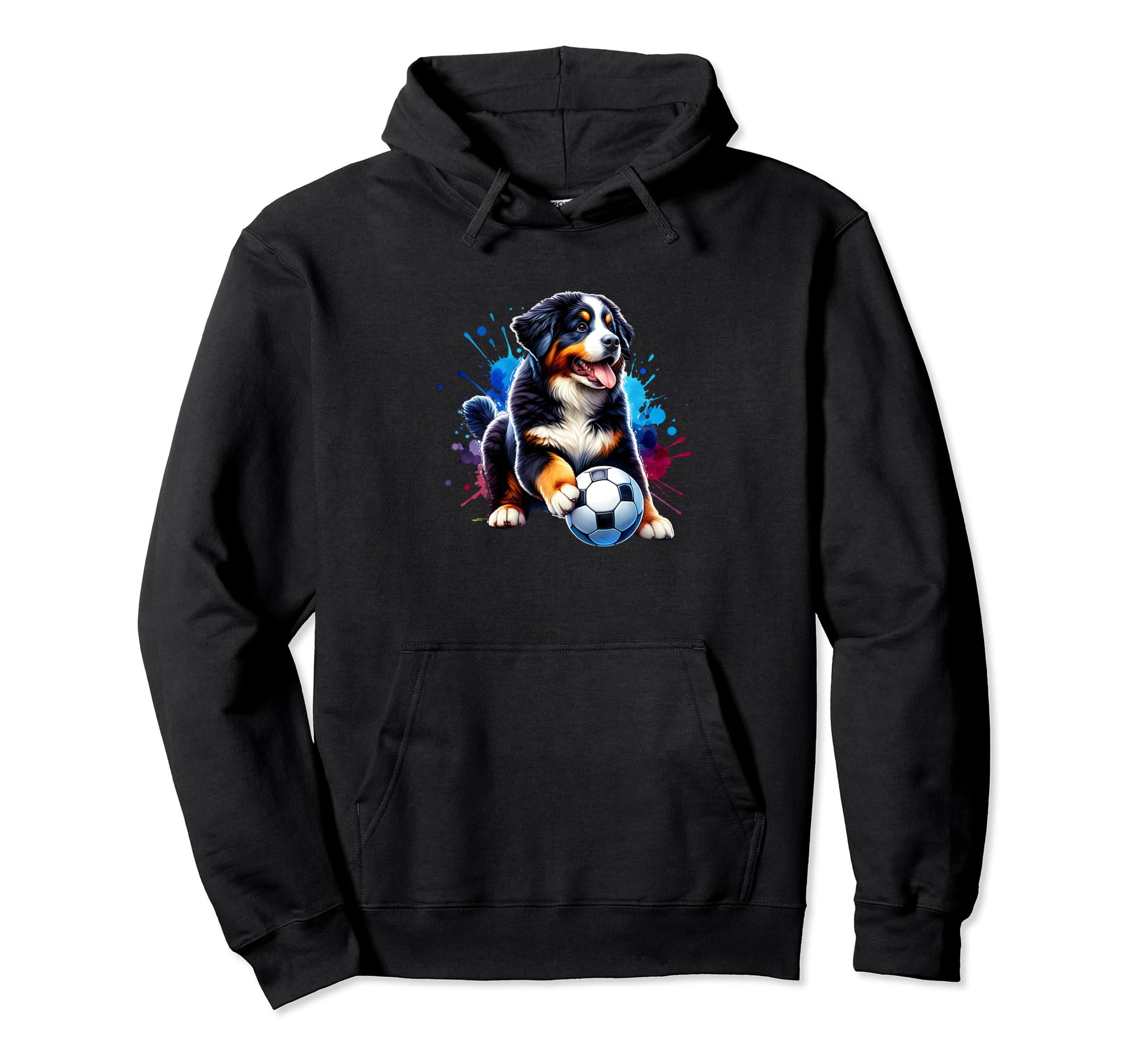 Bernese Mountain Dog Soccer Ball Champion Hoodie - Minimalist Print Unisex - T-Shirt, Sweatshirt, Hoodie