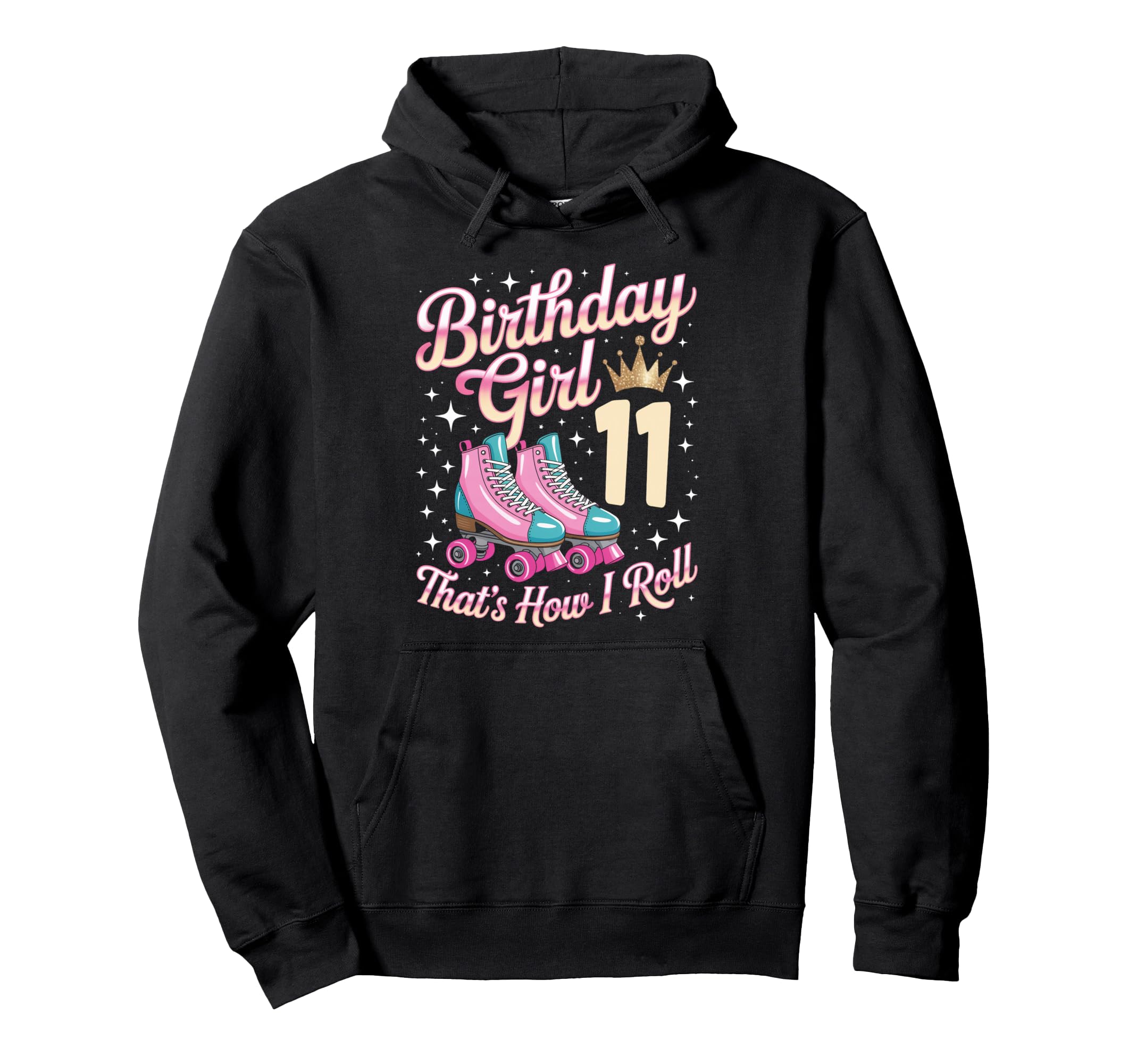 Birthday 11 Roller Skating 11Th Birthday Hoodie - Trendy Graphic Men Women - T-Shirt, Sweatshirt, Hoodie