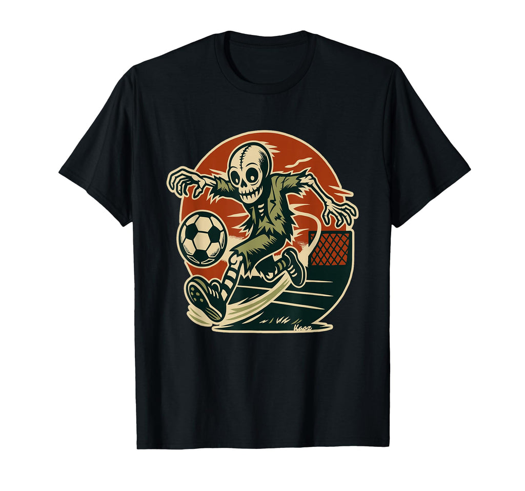 Skeleton Soccer Player Comic T-Shirt - Streetwear Style Unisex - T-Shirt, Sweatshirt, Hoodie