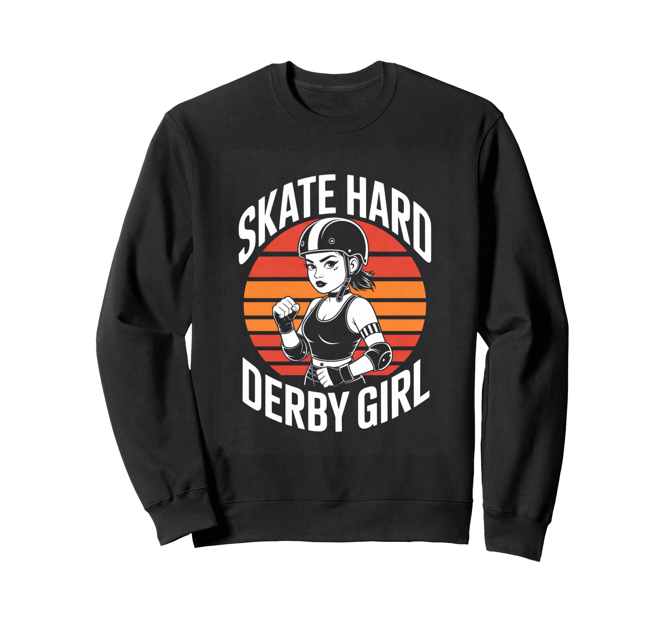 Skate Hard Derby Roller Derby Sweatshirt - Aesthetic Graphic Men Women - T-Shirt, Sweatshirt, Hoodie