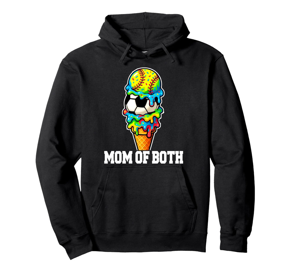 Softball Soccer Mom Ice Cream Drip Summer Hoodie - Trendy Graphic Unisex - T-Shirt, Sweatshirt, Hoodie