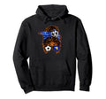 Messy Bun Brown Skin Soccer Bosnia Hoodie - Minimalist Print Unisex - T-Shirt, Sweatshirt, Hoodie