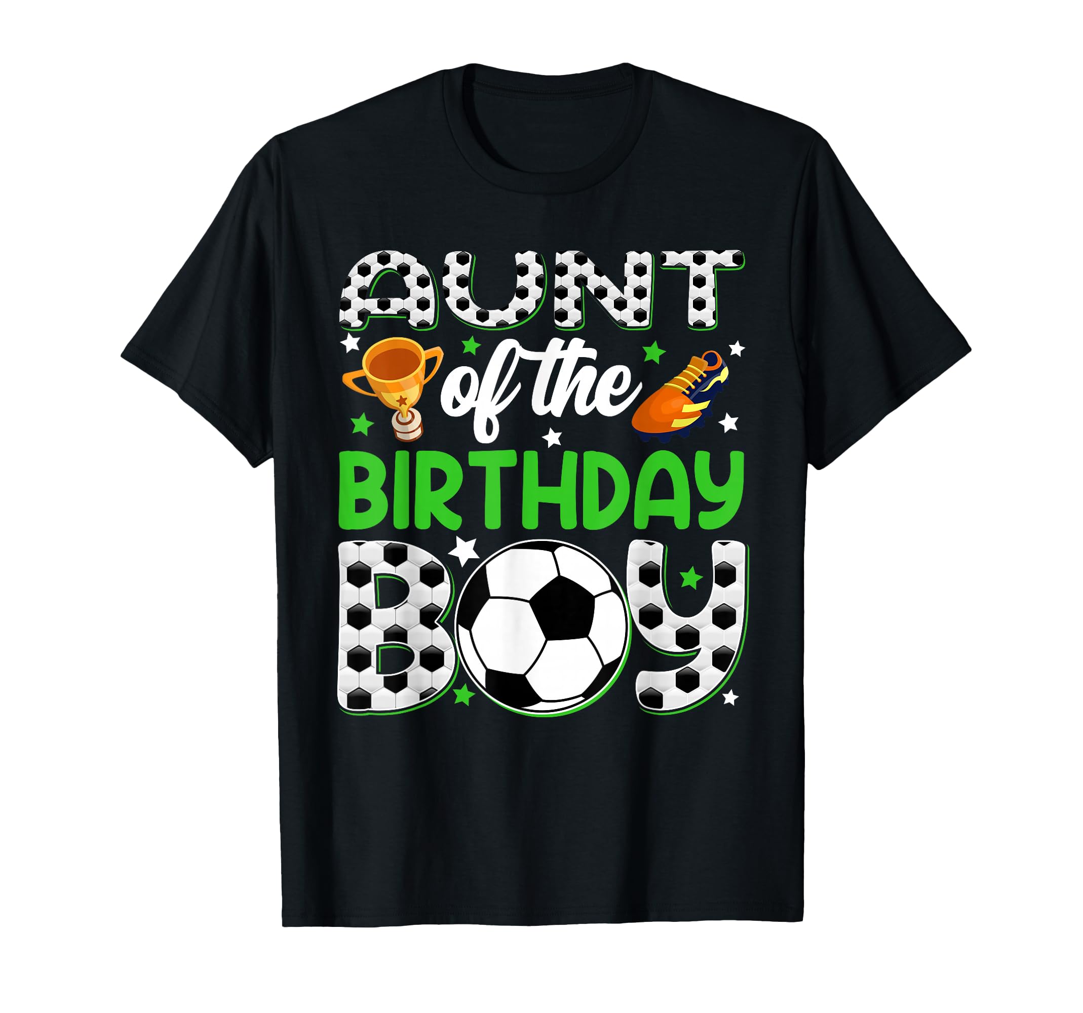 Aunt Birthday Soccer Party Family T-Shirt - Minimalist Print for Adults - T-Shirt, Sweatshirt, Hoodie