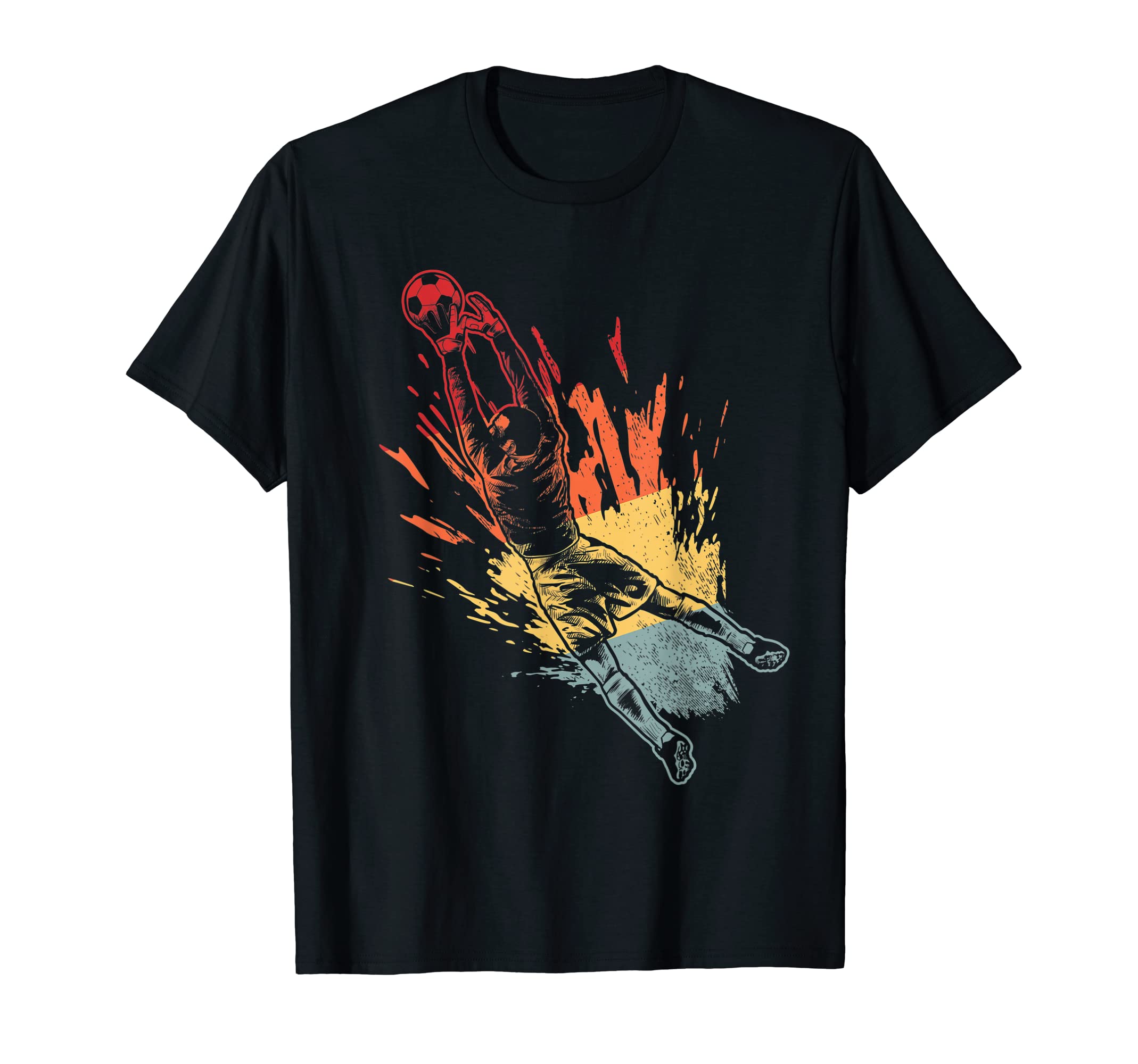 Jumping Soccer Goalie Football Soccer T-Shirt - Fun Novelty Design Unisex - T-Shirt, Sweatshirt, Hoodie