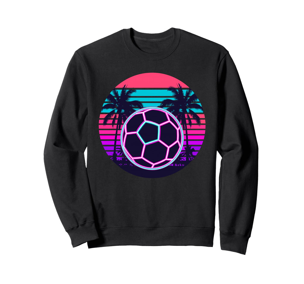 Beach Palm Soccer Ball Football Sweatshirt - Trendy Graphic Unisex - T-Shirt, Sweatshirt, Hoodie