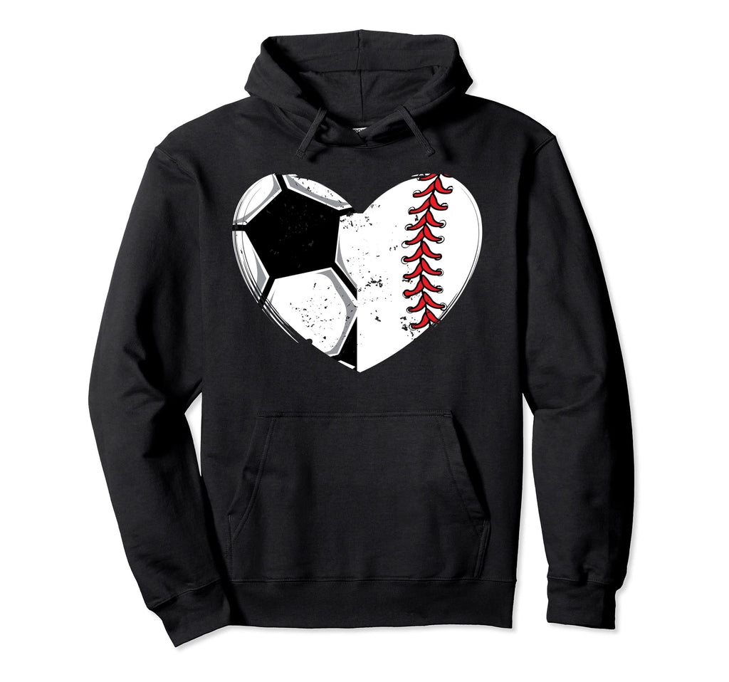 Baseball Lover Heart Soccer Player Gift Hoodie - Custom Art Print Unisex - T-Shirt, Sweatshirt, Hoodie