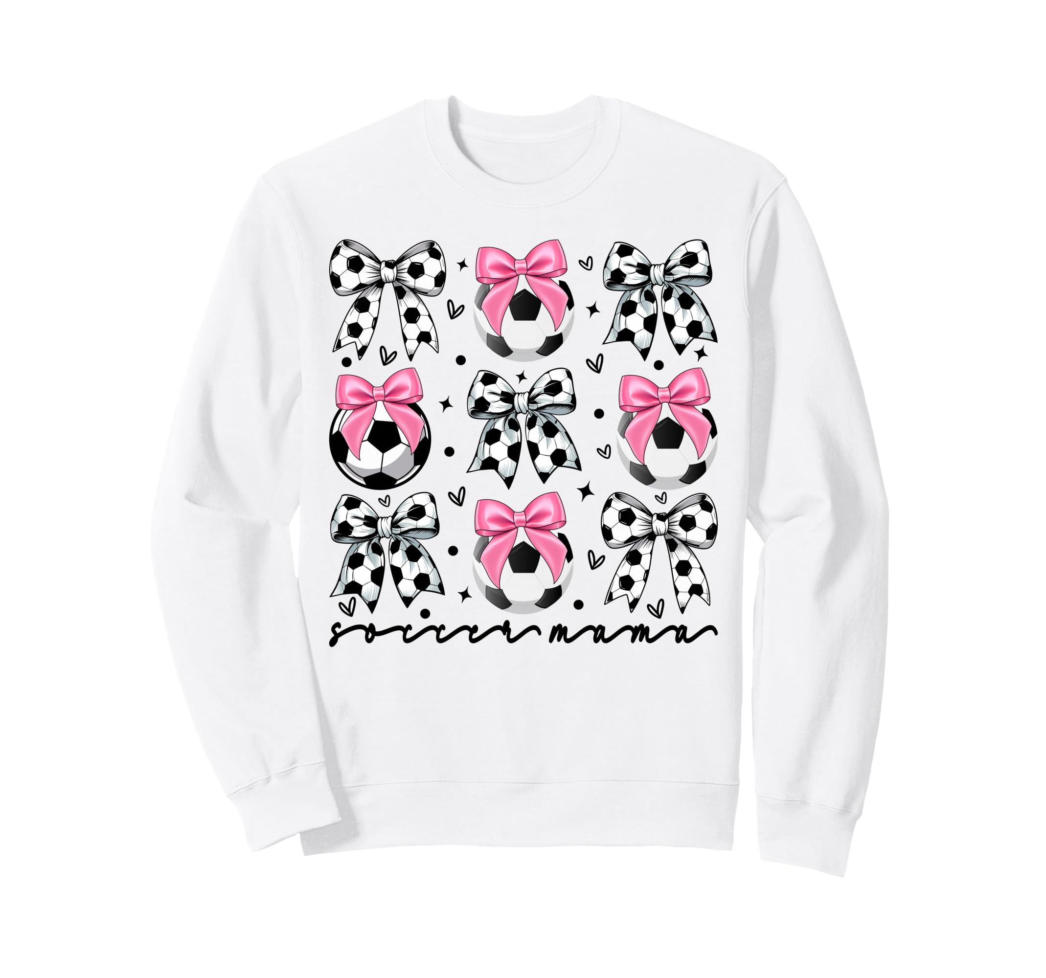 Coquette Soccer Bow Mom Soccer Mama Sweatshirt - Trendy Graphic Unisex - T-Shirt, Sweatshirt, Hoodie