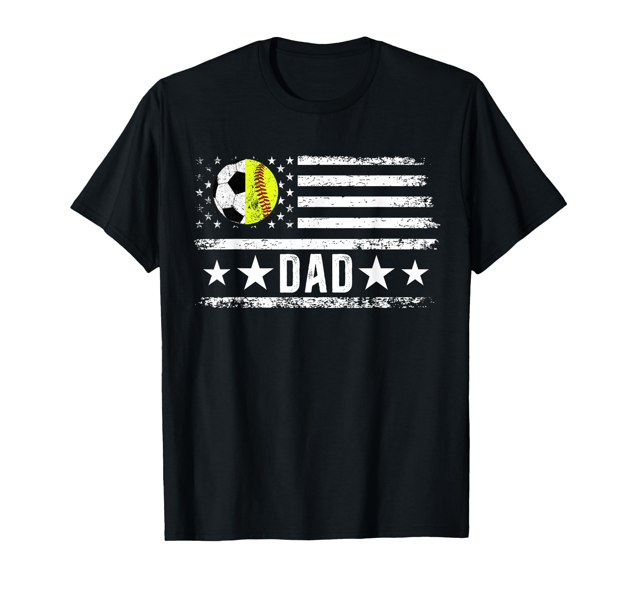 Softball Soccer Dad Us Flag Soccer T-Shirt - Streetwear Style Unisex - T-Shirt, Sweatshirt, Hoodie