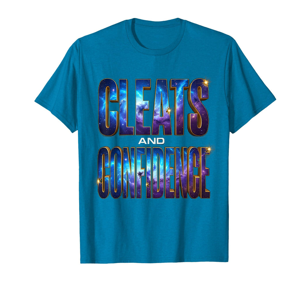 Cleats And Confidence Womens Soccer T-Shirt - Trendy Graphic Men Women - T-Shirt, Sweatshirt, Hoodie