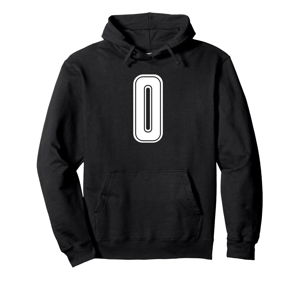 White Sport Team Number 0 Hoodie - Trendy Graphic for Adults - T-Shirt, Sweatshirt, Hoodie