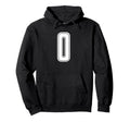 White Sport Team Number 0 Hoodie - Trendy Graphic for Adults - T-Shirt, Sweatshirt, Hoodie