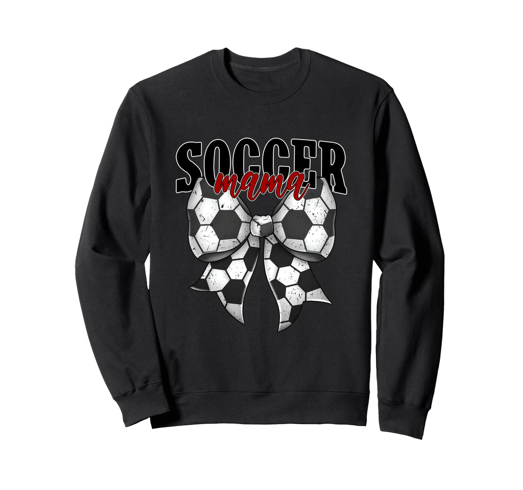 Soccer Mama Coquette Bow Proud Sweatshirt - Trendy Graphic for Adults - T-Shirt, Sweatshirt, Hoodie