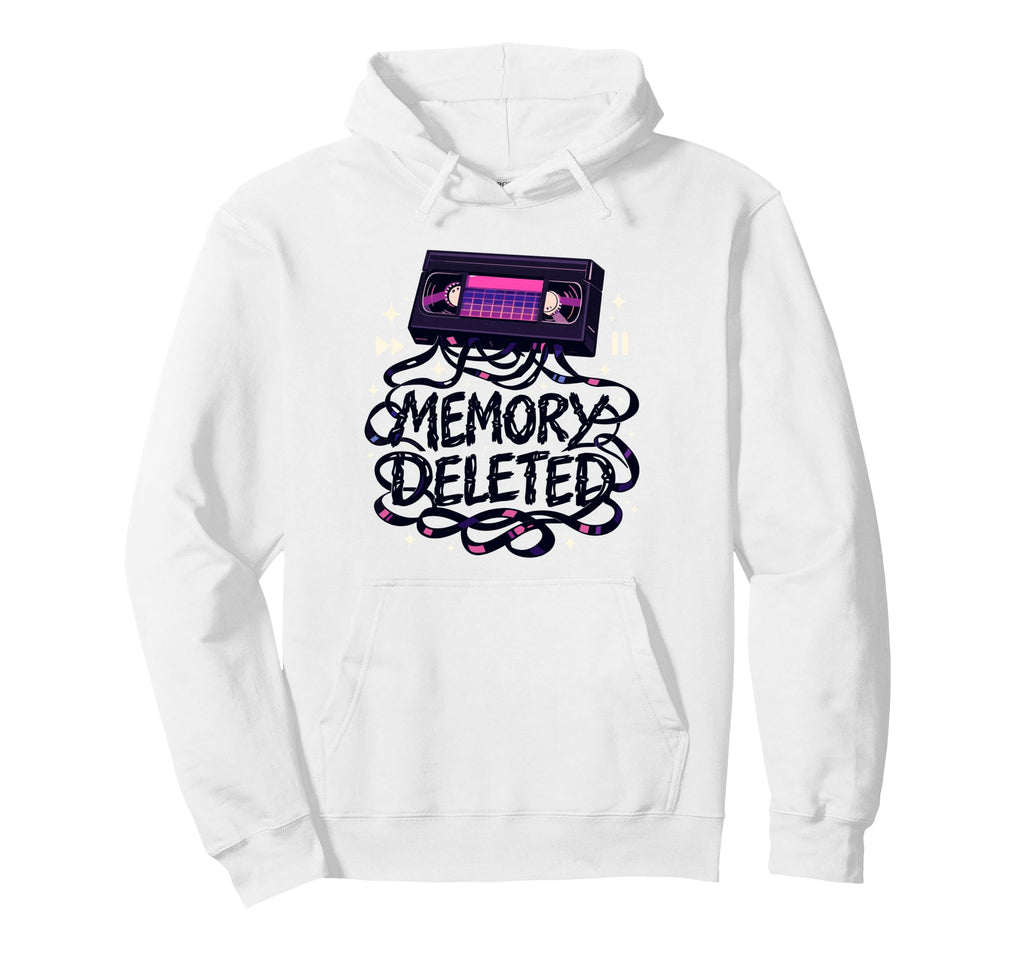 Memory Deleted Funny Cassette Tape Hoodie - Minimalist Print Unisex - T-Shirt, Sweatshirt, Hoodie