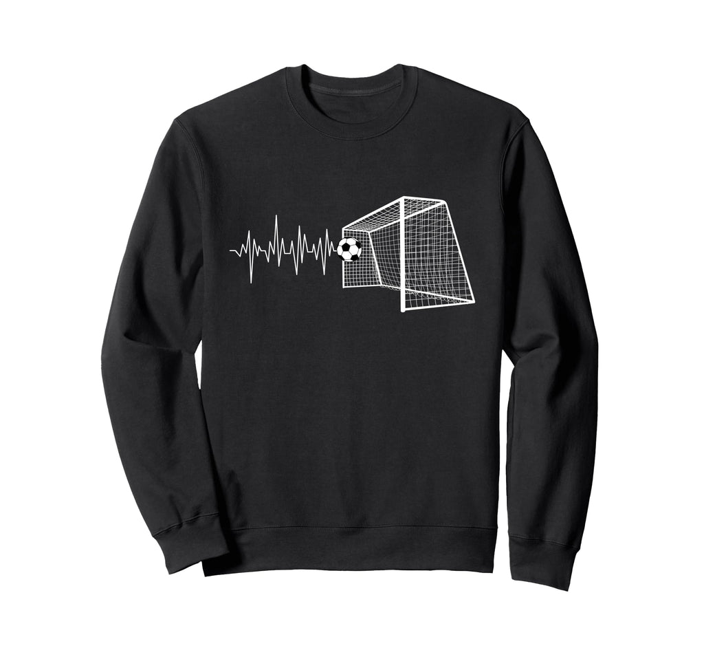 Funny Soccer Heartbeat Ecg Football Sweatshirt - Unique Graphic for Adults - T-Shirt, Sweatshirt, Hoodie